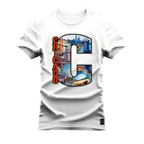 Camiseta Premium Estampada Algodão 30.1 Chicago City