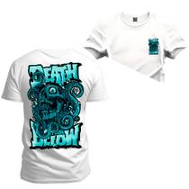 Camiseta Premium Estampada Algodão 30.1 Death Dow Frente Costas