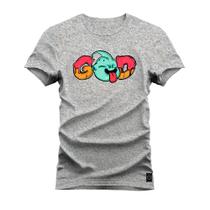 Camiseta Premium Estampada Algodão 30.1 God Boom