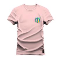 Camiseta Premium Estampada Algodão 30.1 Mascara Brilhante Peito