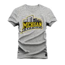 Camiseta Premium Estampada Algodão 30.1 Michigan Stadiun