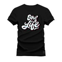 Camiseta Premium Estampada Algodão 30.1 One Life