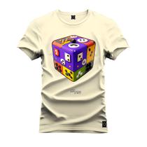 Camiseta Premium Estampada Algodão Confortável Cubo 2x2