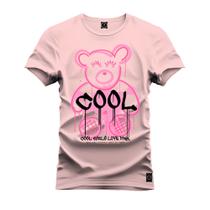 Camiseta Premium Estampada Algodão Confortável Urso Cool Movie