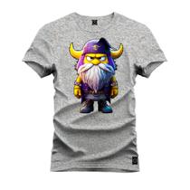 Camiseta Premium Estampada Algodão Confortável Viking