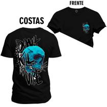 Camiseta Premium Estampada Algodão Kill Vibe Frente Costas