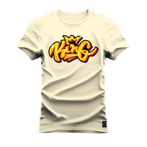 Camiseta Premium Estampada Algodão King Rei