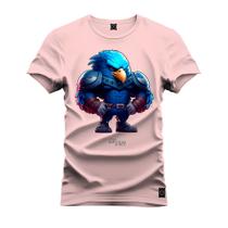 Camiseta Premium Malha Confortável Estampada Armadura Valente