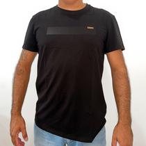 Camiseta premium manga curta 100% algodão preto