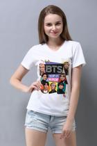 Camiseta Premium Show BTS K-Pop Boyband Camiseta Premium Show BTS K-Pop Boyband