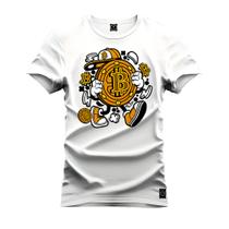 Camiseta Premium T-Shirt Algodão Estampada Unissex Bit Coin Bolado