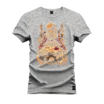 Camiseta Premium T-Shirt Algodão Estampada Unissex Castel Caveira