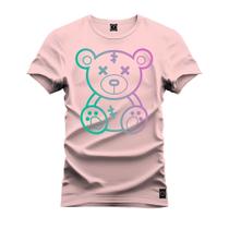 Camiseta Premium T-Shirt Algodão Estampada Unissex Neon Urso
