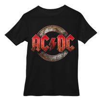 Camiseta Preta Ac/dc Black Ice Banda Personalizado Estampa