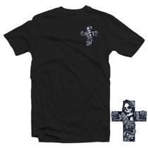 Camiseta Preta Adulto Gangster Gansgsta Skull Style 100% Algodão Penteado Premium 30:1 Mod.02 Camiseta Preta Adulto Gangster Gansgsta Skull Style 100% Algodão Penteado Premium 30:1 Mod.02