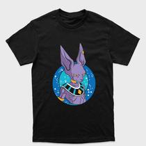 Camiseta preta algodão ou Drytec Dragon Ball Bios pose frontal Tamanho:G1Tecido:100% Algodão
