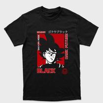 Camiseta preta algodão ou Drytec Dragon Ball Goku Black Dark Future Tamanho:G2Tecido:Drytec