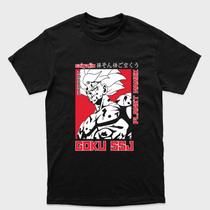 Camiseta preta algodão ou Drytec Dragon Ball Goku super saiyajin Planet namek Tamanho:G1Tecido:Drytec