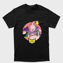 Camiseta preta algodão ou Drytec Dragon Ball Majin Buu pose frontal Tamanho:MTecido:100% Algodão