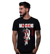 Camiseta Preta Banda Bad Omens Bomber Rock Metal