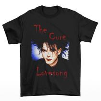 Camiseta Preta Banda de Rock The Cure Título Lovesong Unissex Camisa Camiseta Preta Banda de Rock The Cure Título Lovesong Unissex Camisa