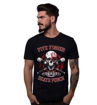 Camiseta Preta Banda Five Finger Death Punch Bomber Rock