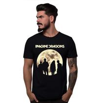 Camiseta Preta Banda Imagine Dragons Bomber Pop Rock