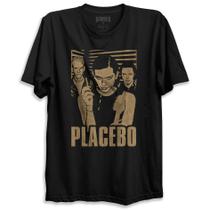 Camiseta Preta Banda Placebo Brian Molko Stefan Olsdal Bomber Rock