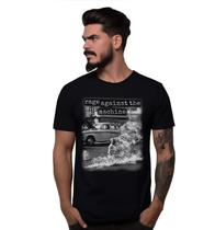 Camiseta Preta Banda Rage Against The Machine Bomber Rock Rapper Zack Tom Tim Brad