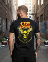 Camiseta Preta Estampada Ozzy Osbourne Heavy Metal Rock Camiseta Preta Estampada Ozzy Osbourne Heavy Metal Rock