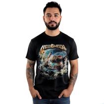 Camiseta Preta Helloween - Estilo e Poder do Metal