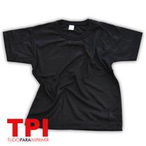 Camiseta Preta Infantil Poliéster - TPI - Tudo Para Imprimir