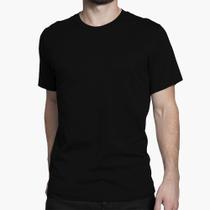 Camiseta Preta Masculina Casual Slim Fit Lisa 100% algodão Premium Confortável Camiseta Preta Masculina Casual Slim Fit Lisa 100% algodão Premium Confortável