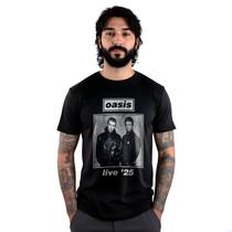 Camiseta Preta Oasis - Edição Limitada Live 25 Camiseta Preta Oasis - Edição Limitada Live 25