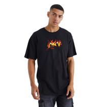 Camiseta Preta Oversized Logo Fire Street DNV Camiseta Preta Oversized Logo Fire Street DNV