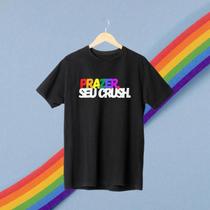 Camiseta Preta Prazer seu crush - ORGULHO - LGBT