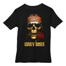 Camiseta Preta Rock Guns N Roses Banda Americana Camisa