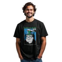 Camiseta Preta Sacani is Alien 100% algodão Manga Curta Camiseta Preta Sacani is Alien 100% algodão Manga Curta