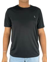 Camiseta Preta Tecido Esportiva Com Manga Curta Camiseta Preta Tecido Esportiva Com Manga Curta