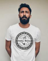 Camiseta Preta Velha branco - Algodão Camiseta Preta Velha branco - Algodão