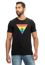 Camiseta Pride Logo Triangulo Guess Preto