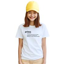 Camiseta Prima Substantivo Camisa Personalizada Blusa Infantil e Juvenil Algodão com Poliéster