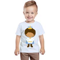 Camiseta Príncipe Menino Realeza Camisa Personalizada Blusa Infantil e Juvenil Algodão com Poliéster