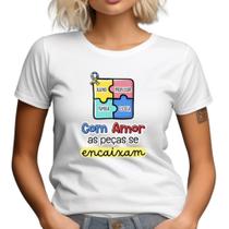 Camiseta Professora Apoio Família Inclusão Escola Autismo