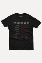 Camiseta Programador Status Bar Life By Nerd Chic Software