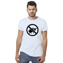 Camiseta Proibido Boi Cagão Camisa Personalizada Blusa Adulto Algodão com Poliéster