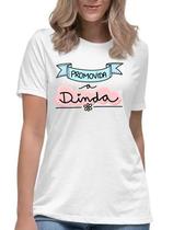 Camiseta promovida a dinda camisa madrinha raglan