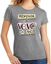 Camiseta promovida a vovo do ano avo camisa feminina