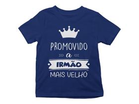 Camiseta Promovido a Irmão Mais Velho Colorida infantil Preta Camiseta Promovido a Irmão Mais Velho Colorida infantil Preta