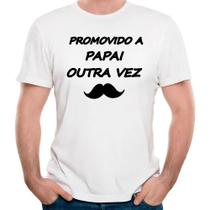 Camiseta promovido a papai outra vez camisa Raglan